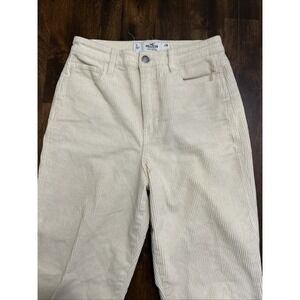 Hollister Corduroy Pants Womens Ultra High Rise White Size 3 Waist 26